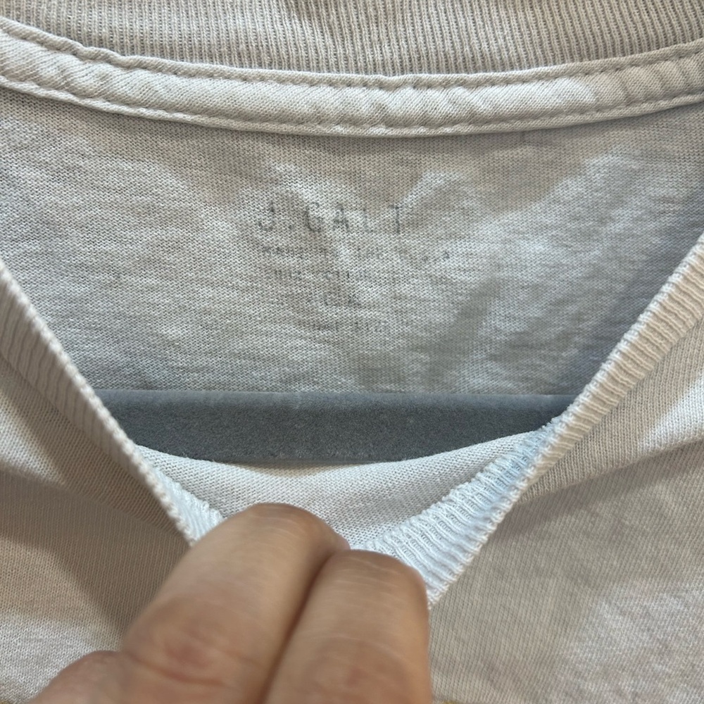Brandy Melville John galt White Crop Top  one size has wear - Picture 3 of 4